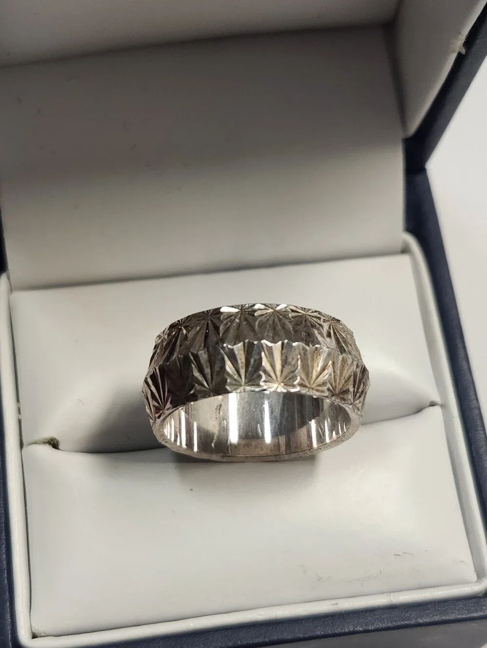 Milor Sterling Silver Plated Ring Italy Size 4.75